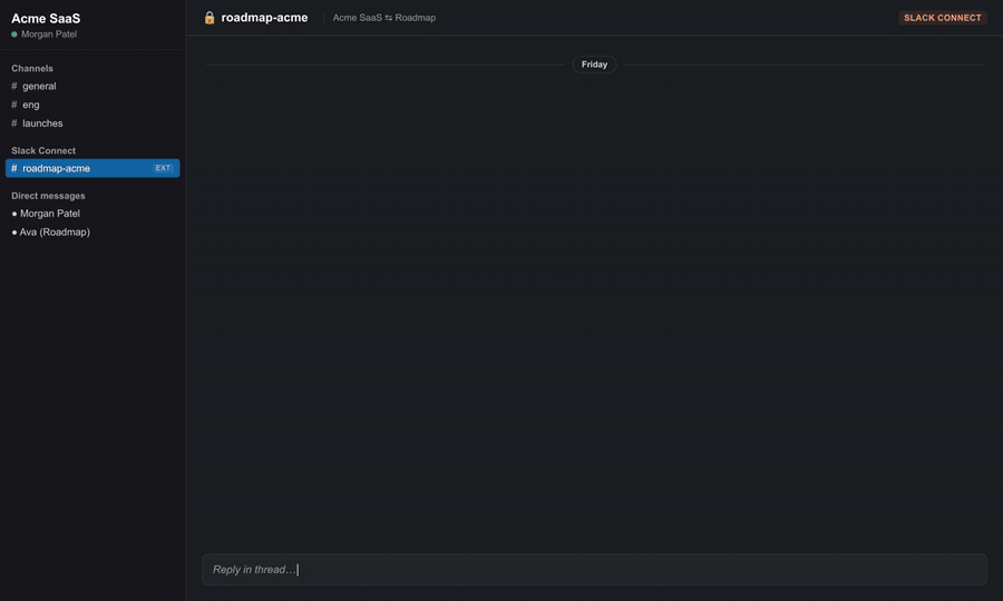 Ava — information at midnight, advice by Monday